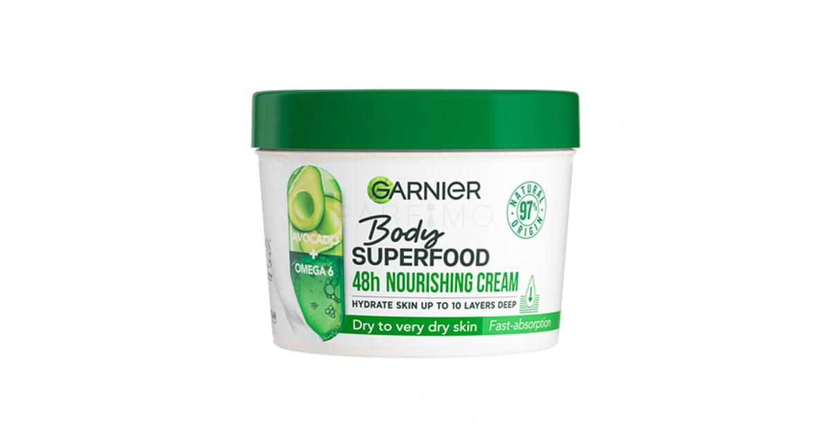 Garnier Body 48h ml 6 Cream Omega Nourishing + Frauen Oil Superfood Körpercreme für 380 Avocado