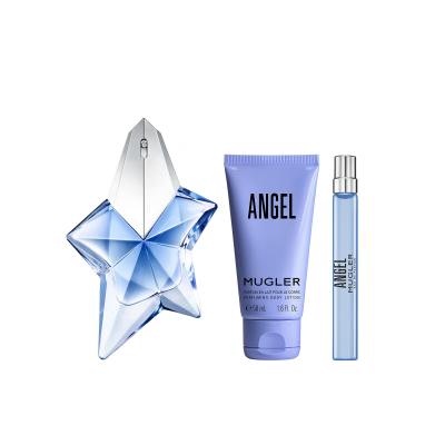 Mugler Angel Geschenkset Edp 50 ml + Edp 10 ml + Körpermilch 50 ml Nachfüllbar