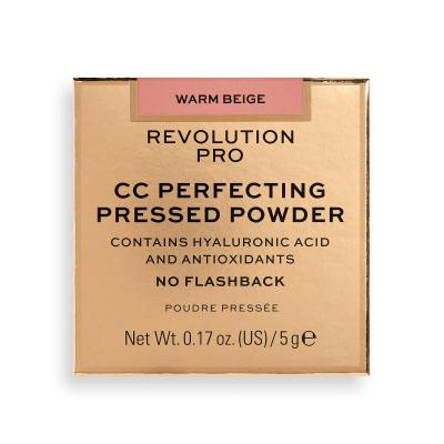 Revolution Pro CC Perfecting Press Powder Puder für Frauen 5 g Farbton  Warm Beige