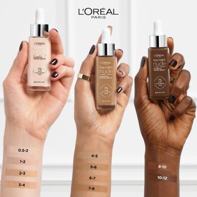 L&#039;Oréal Paris True Match Nude Plumping Tinted Serum Foundation für Frauen 30 ml Farbton  4-5 Medium