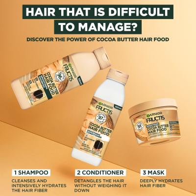 Garnier Fructis Hair Food Cocoa Butter Smoothing Conditioner Conditioner für Frauen 350 ml