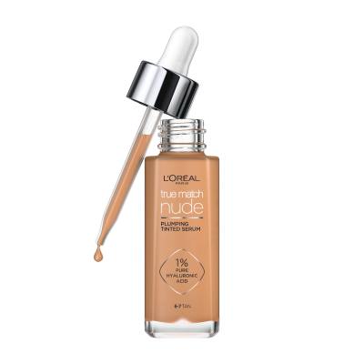 L&#039;Oréal Paris True Match Nude Plumping Tinted Serum Foundation für Frauen 30 ml Farbton  6-7 Tan