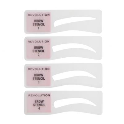 Makeup Revolution London Brow Powder Stamp &amp; Stencil Augenbrauenpuder für Frauen 0,65 g Farbton  Dark Brown