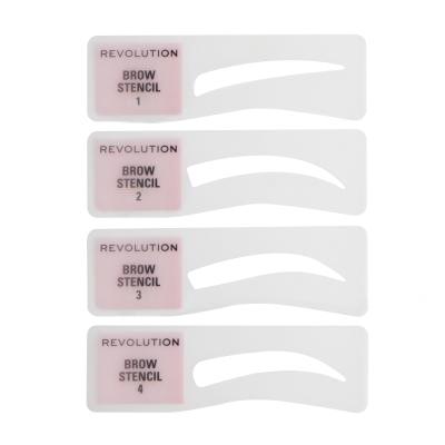 Makeup Revolution London Brow Powder Stamp &amp; Stencil Augenbrauenpuder für Frauen 0,65 g Farbton  Granite