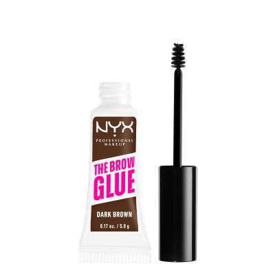 NYX Professional Makeup The Brow Glue Instant Brow Styler Augenbrauengel und -pomade für Frauen 5 g Farbton  04 Dark Brown