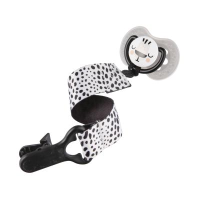 LOVI Salt&amp;Pepper Soother Clip With Ribbon Schnullerclip für Kinder 1 St.