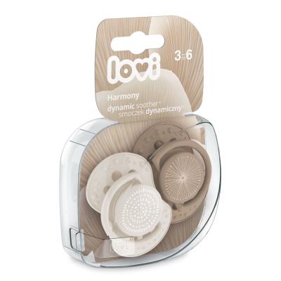 LOVI Harmony Dynamic Soother Girl 3-6m Schnuller für Kinder 2 St.