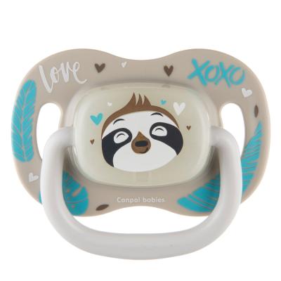 Canpol babies Exotic Animals Silicone Soother Sloth 0-6m Schnuller für Kinder 1 St.