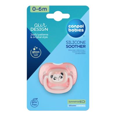 Canpol babies Exotic Animals Silicone Soother Panda 0-6m Schnuller für Kinder 1 St.