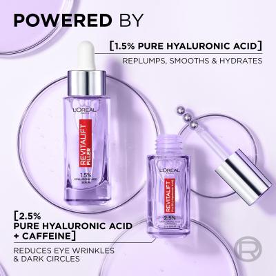 L&#039;Oréal Paris Revitalift Filler HA Geschenkset Hautserum Revitalift Filler HA 1.5% 30 ml + Augenserum Revitalift Filler HA 2.5% 20 ml