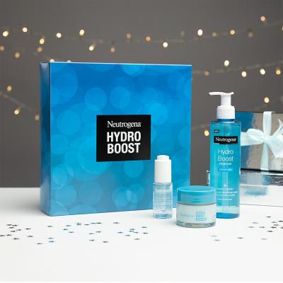 Neutrogena Hydro Boost Gift Set Geschenkset Gesichtsgel Hydro Boost Water Gel 50 ml + Gesichtsserum Hydro Boost Hyaluronic Acid Concentrated Serum 15 ml + Reinigungsgel Hydro Boost Water Gel Cleanser 200 ml