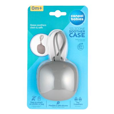 Canpol babies Silicone Soother Case Grey Schnullerhülle für Kinder 1 St.