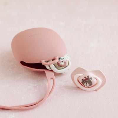 Canpol babies Silicone Soother Case Pink Schnullerhülle für Kinder 1 St.