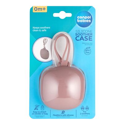 Canpol babies Silicone Soother Case Pink Schnullerhülle für Kinder 1 St.