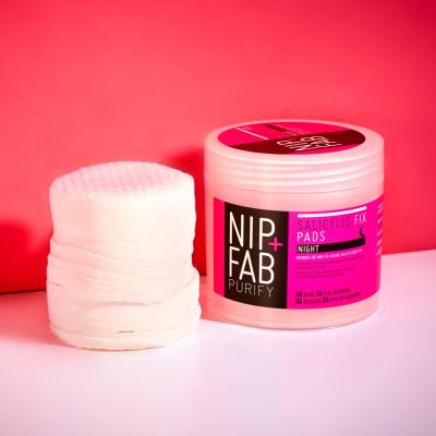 NIP+FAB Purify Salicylic Fix Night Pads Reinigungstücher für Frauen 60 St.