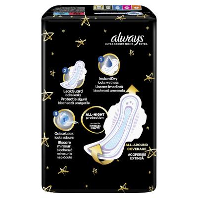 Always Ultra Secure Night Extra Damenbinde für Frauen Set