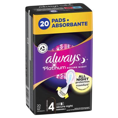 Always Platinum Secure Night Damenbinde für Frauen Set