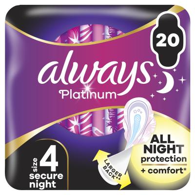 Always Platinum Secure Night Damenbinde für Frauen Set