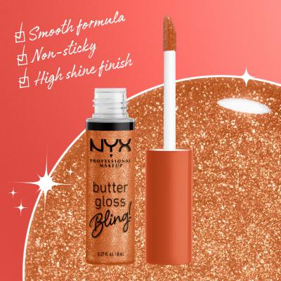 NYX Professional Makeup Butter Gloss Bling Lipgloss für Frauen 8 ml Farbton  03 Pricey