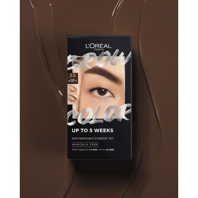 L&#039;Oréal Paris Brow Color Semi-Permanent Eyebrow Tint Augenbrauenfarbe für Frauen 1 St. Farbton  3.0 Dark Brunette