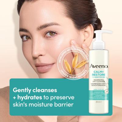 Aveeno Calm + Restore Nourishing Oat Cleanser Reinigungscreme 200 ml