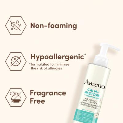 Aveeno Calm + Restore Nourishing Oat Cleanser Reinigungscreme 200 ml