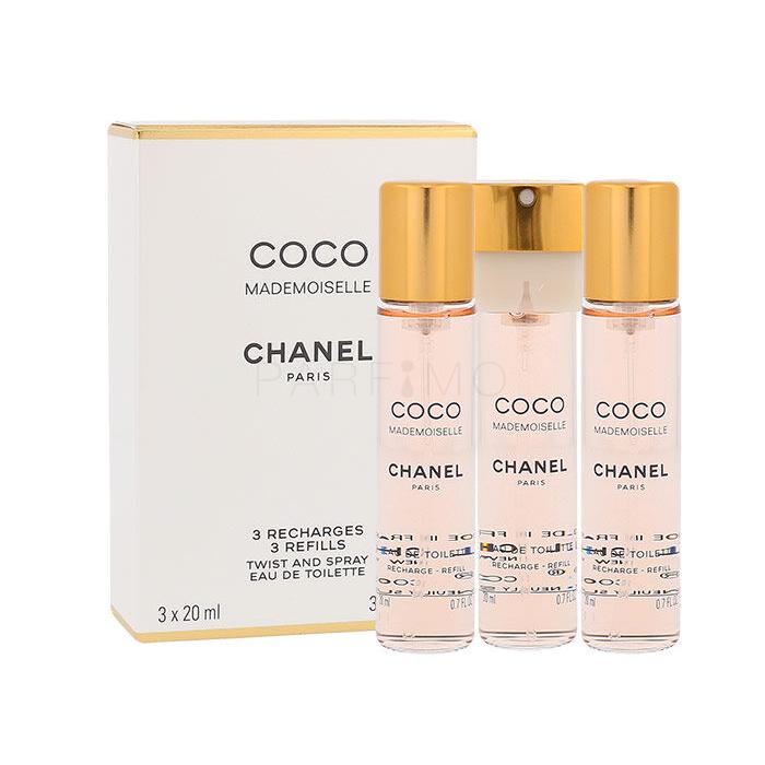 Chanel Coco Mademoiselle Eau de 3x20 Nachfüllung Frauen ml für Toilette