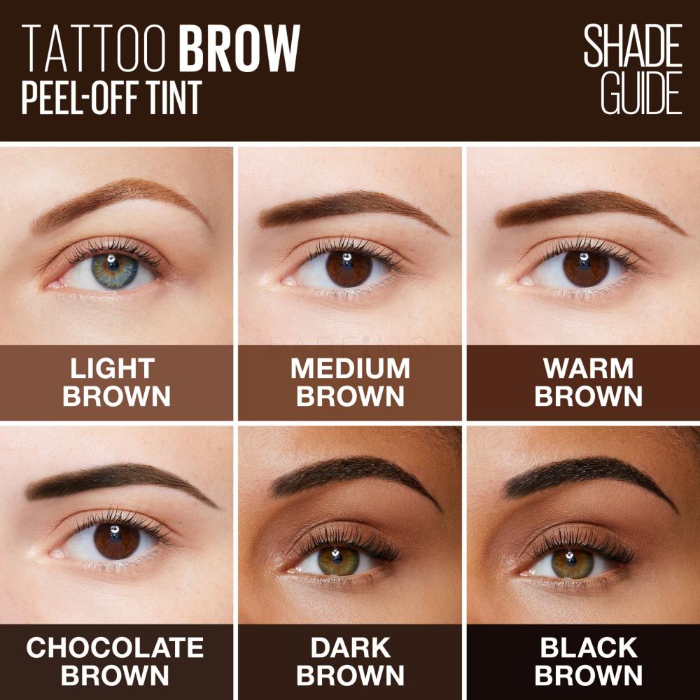 Maybelline Tattoo Brow für Farbton g Augenbrauenfarbe Brown Dark Frauen 4,6