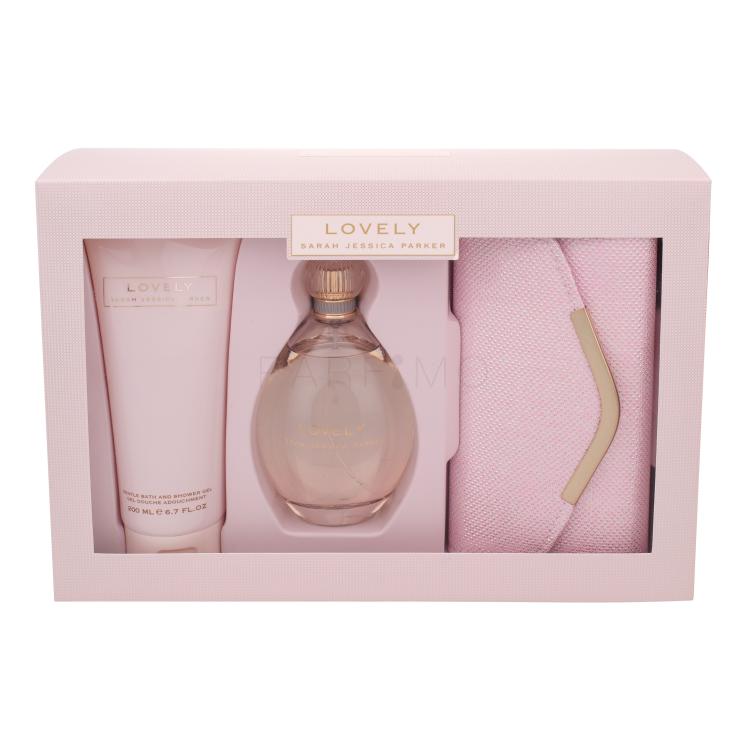 Sarah Jessica Parker Lovely Geschenkset Edp 200ml + Duschgel 200ml + Unterarmtasche