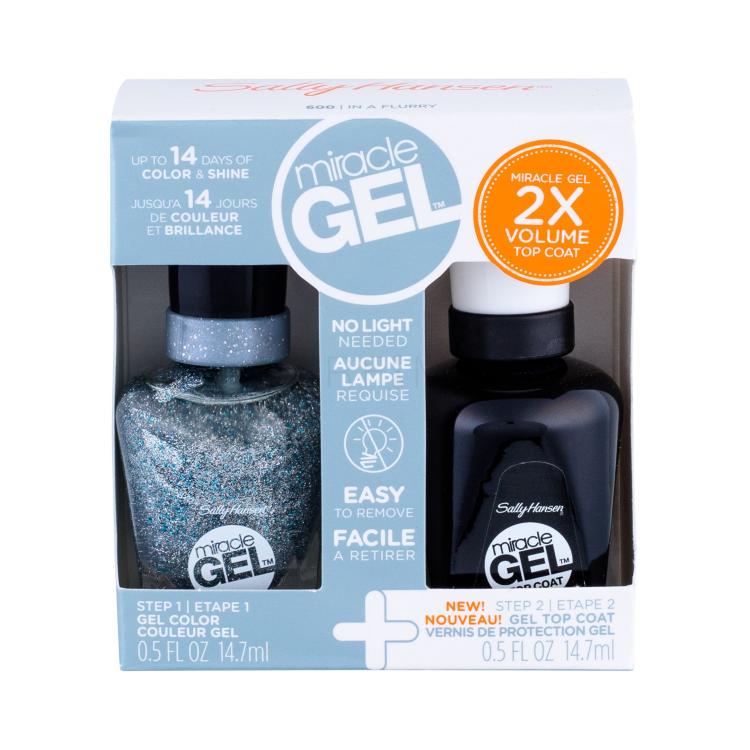 Sally Hansen Miracle Gel Geschenkset Gel Nagellack Miracle Gel 14,7 ml + Miracle Gel Top Coat 14,7 ml