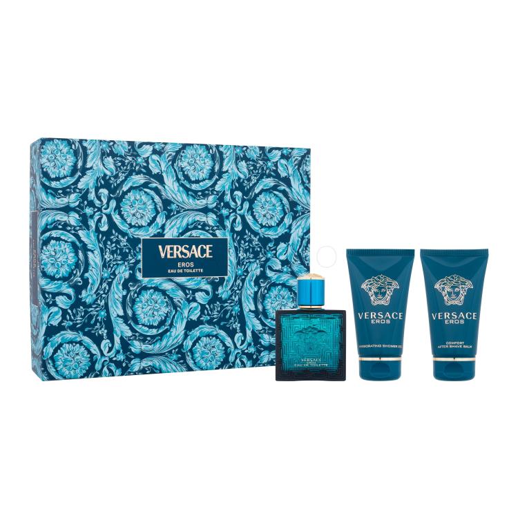 Versace Eros Geschenkset Edt 50ml + 50ml Duschgel + 50ml After Shave Balsam