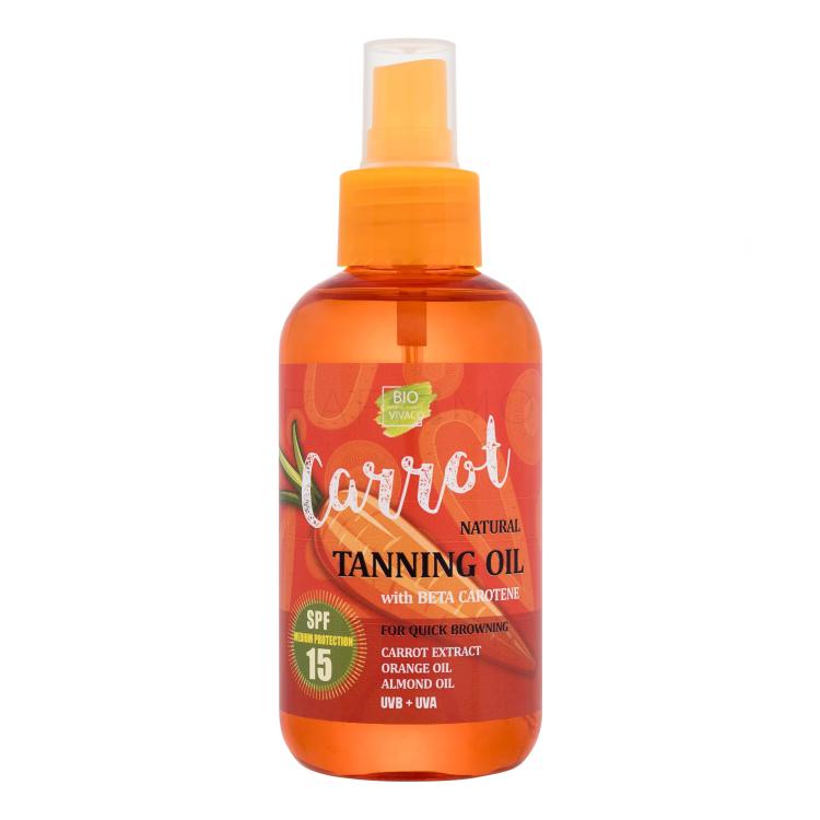 Vivaco Bio Carrot Tanning Oil SPF15 Sonnenschutz 150 ml