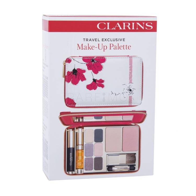 Clarins Wonder Perfect Geschenkset Mascara 3 ml+ Lip Gloss Lip Comfort Oil 2,8 ml 01 Honey + Lidschatten 6x1 g + Kompaktpuder 6 g + Rouge 6 g + Kosmetiktasche