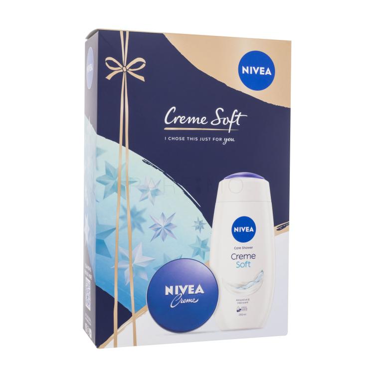 Nivea Creme Soft Geschenkset Duschgel Creme Soft 250 ml + Universelle Creme Creme 75 ml