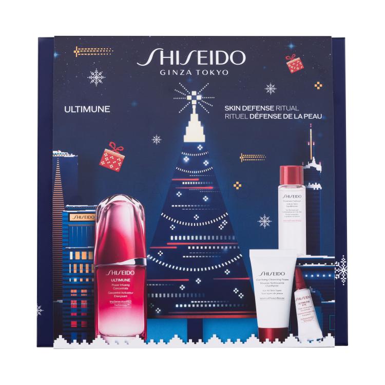 Shiseido Ultimune Power Infusing Concentrate Geschenkset Gesichtsserum Ultimune Power Infusing Concentrate 50 ml + Reinigungsschaum Clarifying Cleansing Foam 30 ml + Gesichtscreme Treatment Softener 30 ml + Augenserum Ultimune Power Infusing Eye Concentrate 3 ml