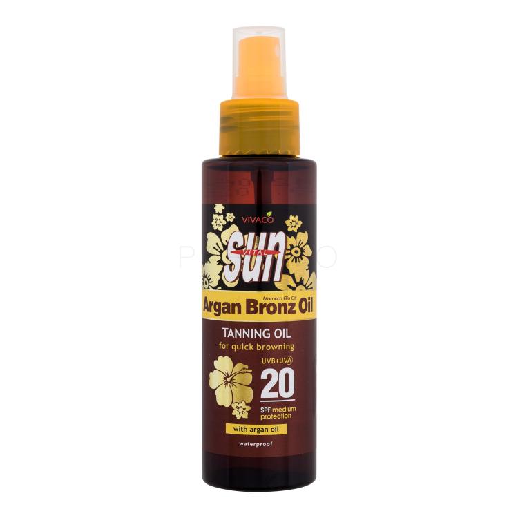 Vivaco Sun Argan Bronz Oil Tanning Oil SPF20 Sonnenschutz 100 ml