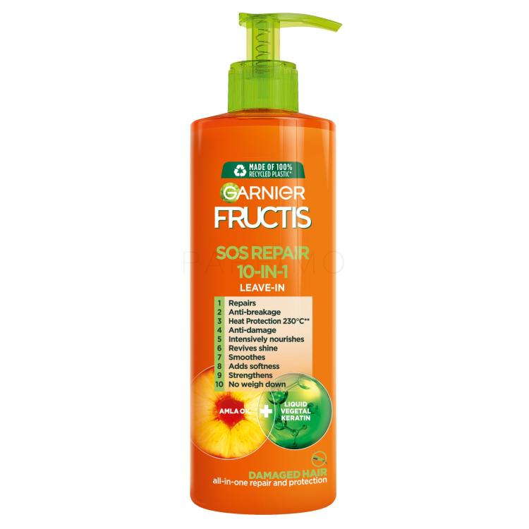 Garnier Fructis SOS Damage Eraser Keratin Filler 10-In-1 Leave-In Haarserum für Frauen 400 ml