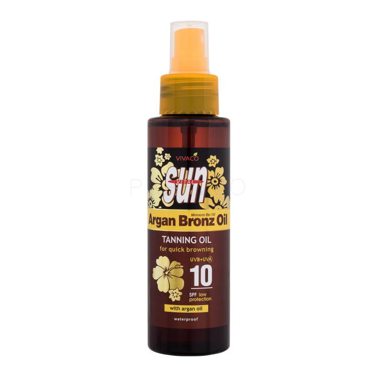 Vivaco Sun Argan Bronz Oil Tanning Oil SPF10 Sonnenschutz 100 ml