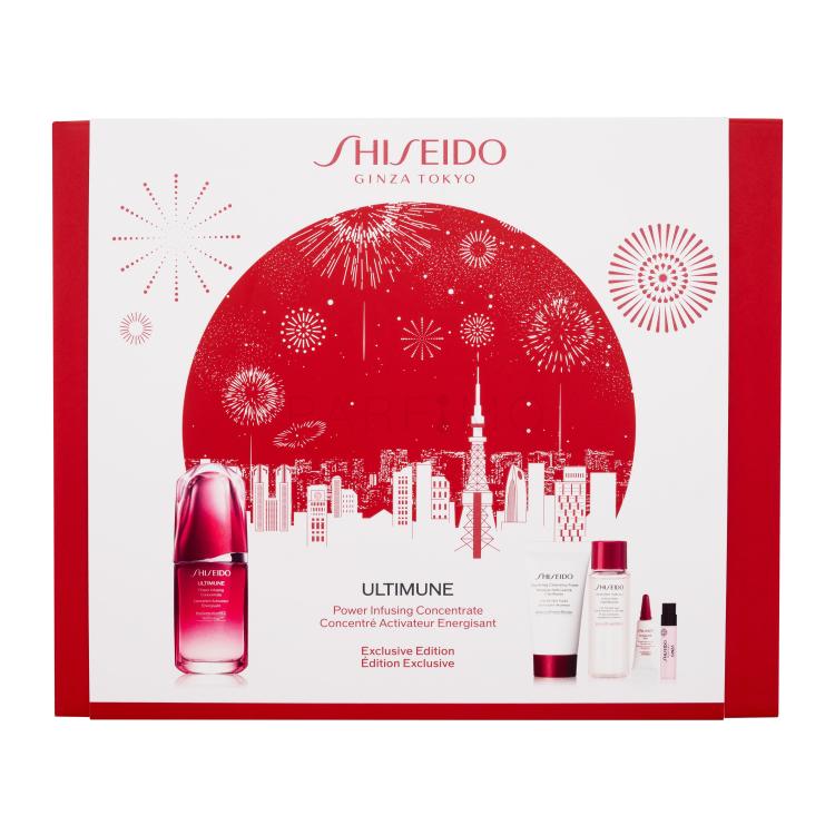 Shiseido Ultimune Power Infusing Concentrate Exclusive Edition Geschenkset Gesichtsserum Ultimune Power Infusing Concentrate 50 ml + Reinigungsschaum Clarifying Cleansing Foam 30 ml + Gesichtswasser Treatment Softener 30 ml + Augenserum Ultimune Power Infusing Eye Concentrate 3 ml + Eau de Parfum Gi