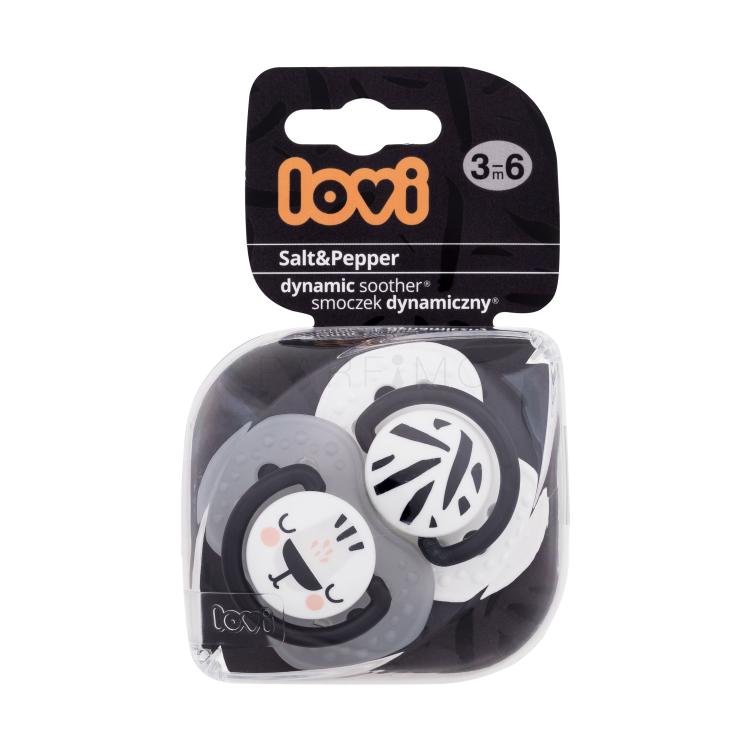 LOVI Salt&amp;Pepper Dynamic Soother 3-6m Schnuller für Kinder 2 St.