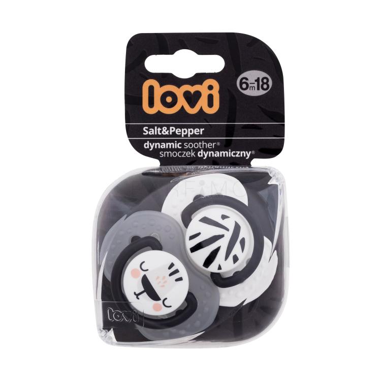 LOVI Salt&amp;Pepper Dynamic Soother 6-18m Schnuller für Kinder 2 St.