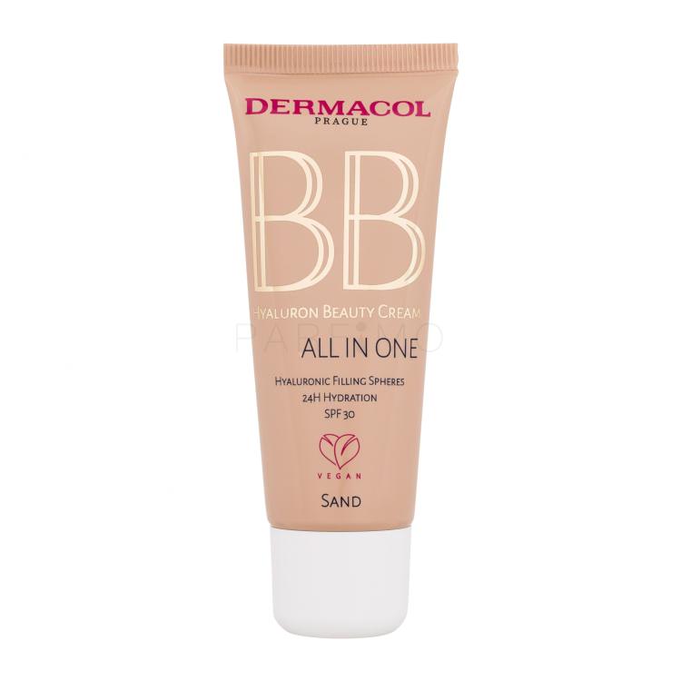 Dermacol BB Cream Hyaluron Beauty Cream All In One SPF30 BB Creme für Frauen 30 ml Farbton  01 Sand