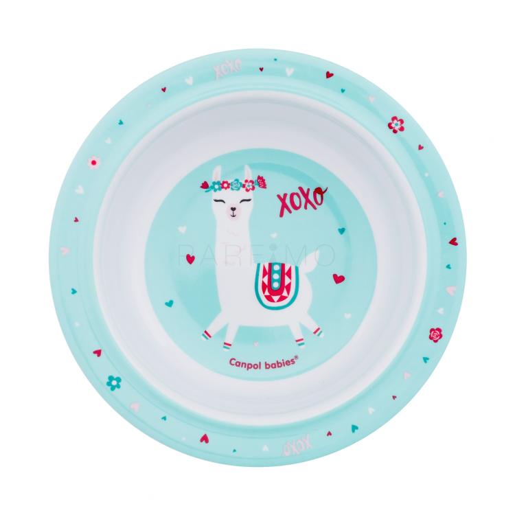 Canpol babies Exotic Animals Melamine Bowl With Suction Ring Turquoise Geschirr für Kinder 270 ml