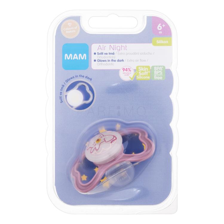 MAM Air Night Silicone Pacifier 6m+ Tiger Schnuller für Kinder 1 St.