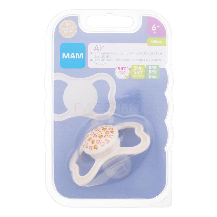 MAM Air Silicone Pacifier 6m+ Hearts Schnuller für Kinder 1 St.