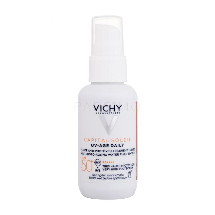 Vichy Capital Soleil UV-Age Daily Anti Photo-Ageing Water Fluid SPF50+ Tinted Sonnenschutz fürs Gesicht für Frauen 40 ml