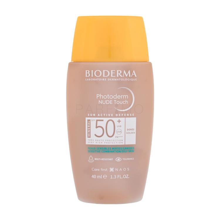 BIODERMA Photoderm Nude Touch Mineral SPF50+ Sonnenschutz fürs Gesicht 40 ml Farbton  Golden