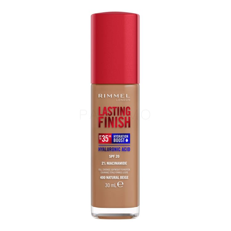 Rimmel London Lasting Finish 35H SPF20 Foundation für Frauen 30 ml Farbton  400 Natural Beige