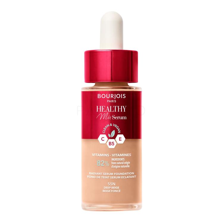 BOURJOIS Paris Healthy Mix Clean &amp; Vegan Serum Foundation Foundation für Frauen 30 ml Farbton  55N Deep Beige