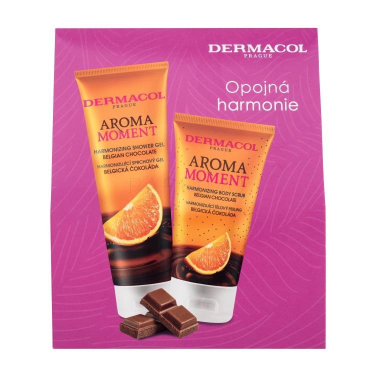 Dermacol Aroma Moment Belgian Chocolate Geschenkset Duschgel Belgian Chocolate 250 ml + Körperpeeling Belgian Chocolate 150 ml